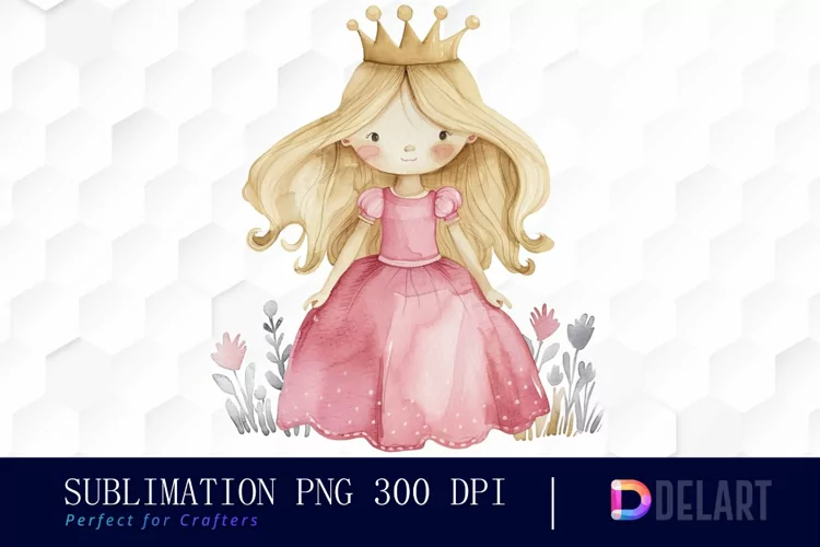 Little Princess Watercolor Clipart