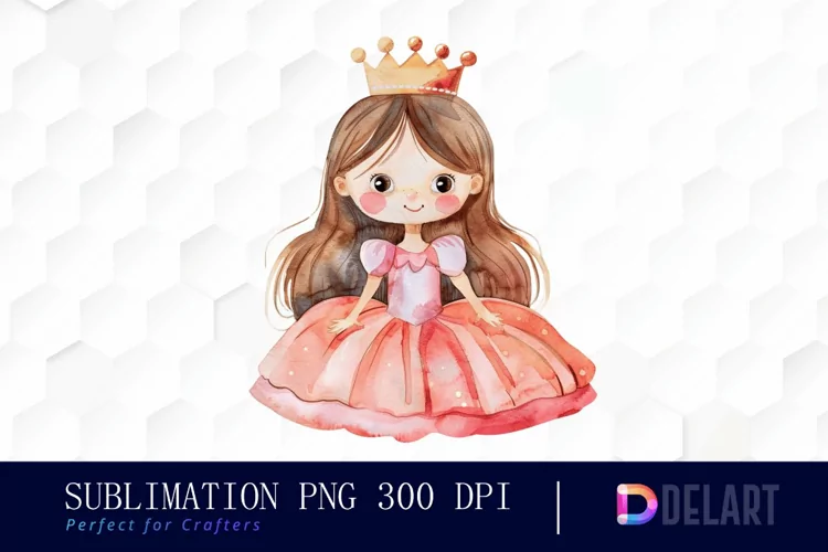 Little Princess Watercolor Clipart