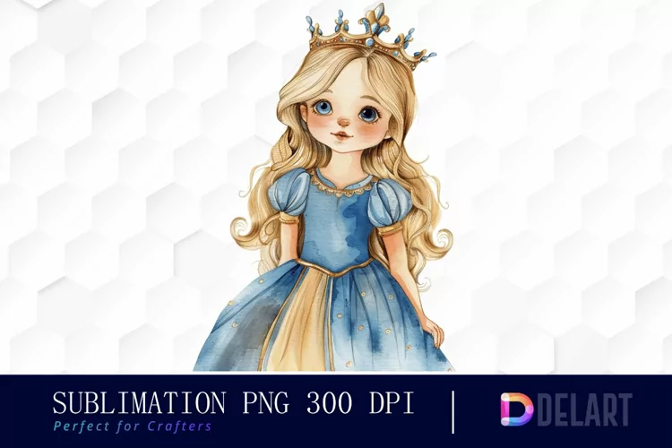 Little Princess Watercolor Clipart