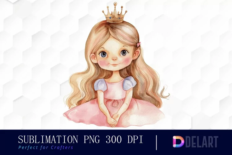 Little Princess Watercolor Clipart