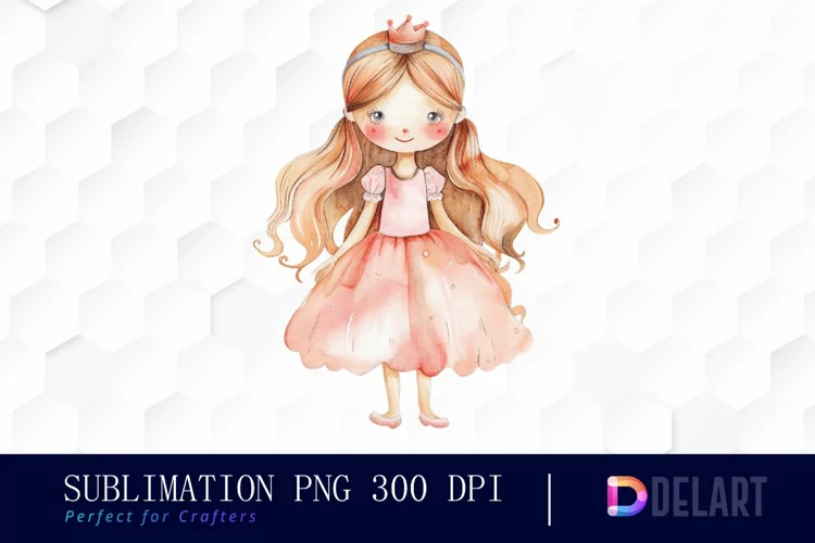 Little Princess Watercolor Clipart