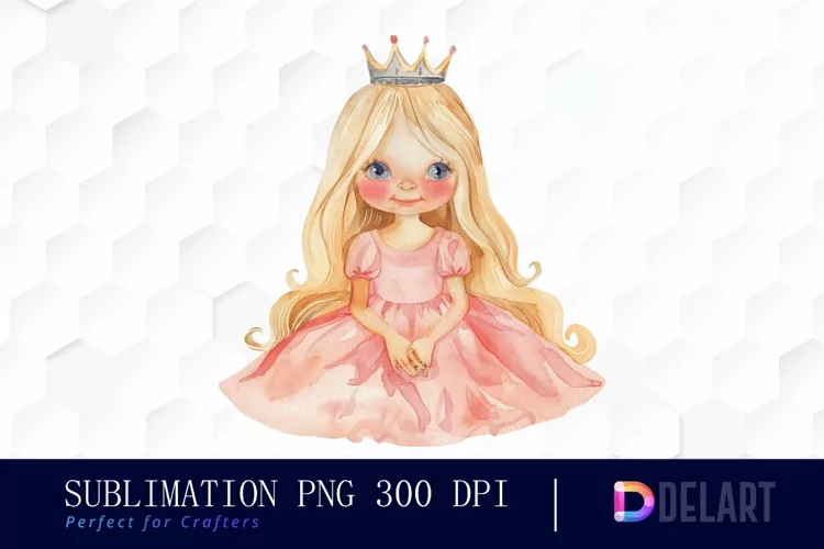 Little Princess Watercolor Clipart