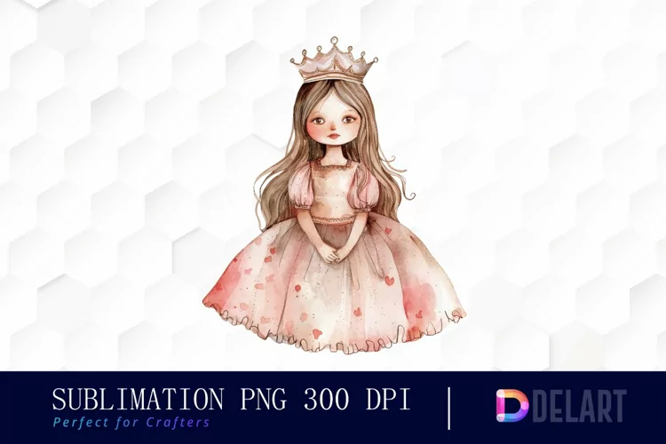 Little Princess Watercolor Clipart