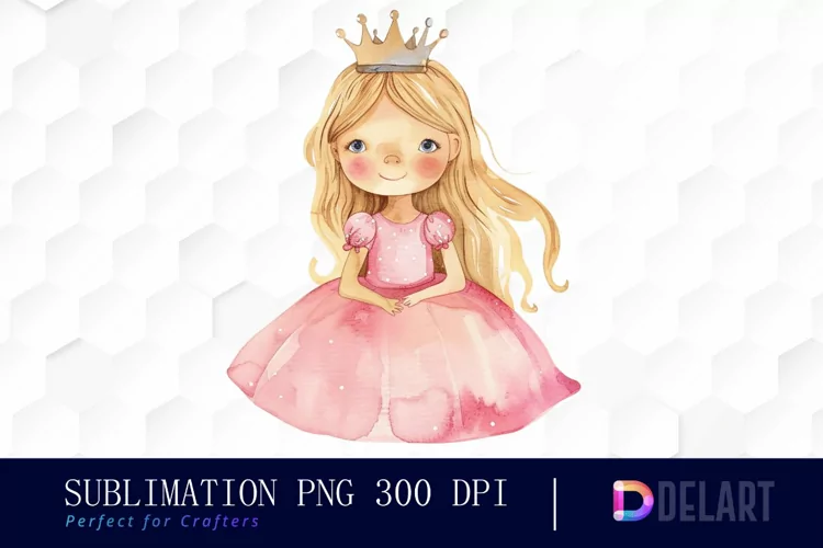 Little Princess Watercolor Clipart