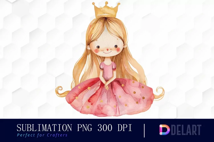 Little Princess Watercolor Clipart