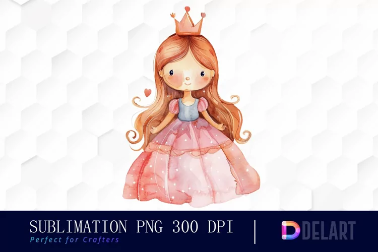 Little Princess Watercolor Clipart
