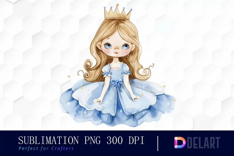 Little Princess Watercolor Clipart
