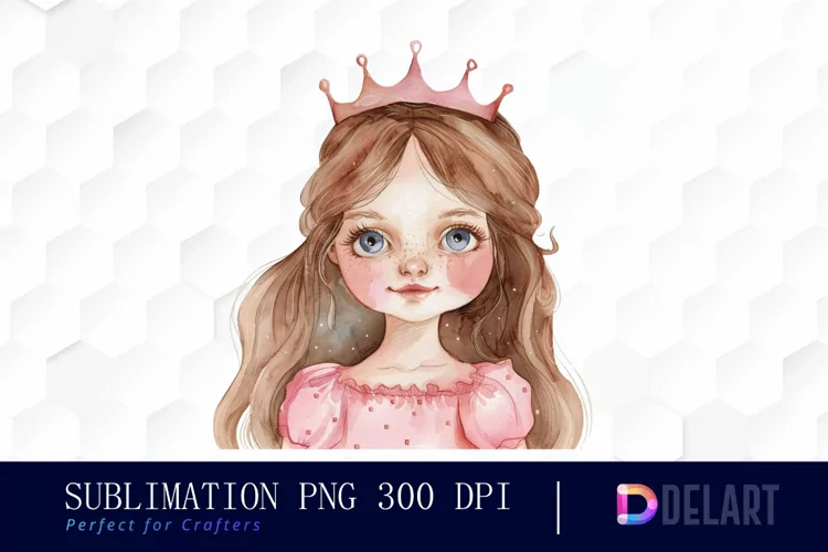 Little Princess Watercolor Clipart