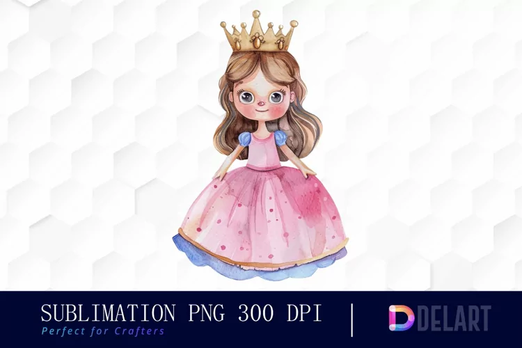 Little Princess Watercolor Clipart