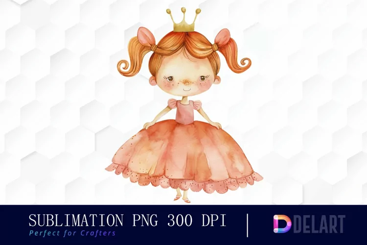 Little Princess Watercolor Clipart