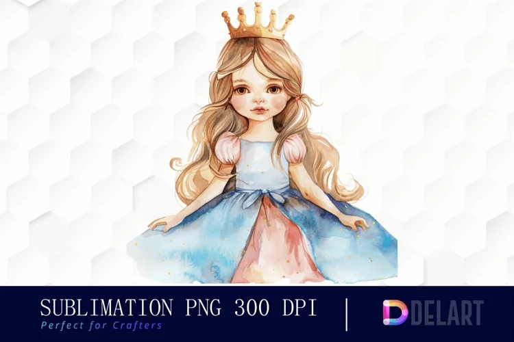 Little Princess Watercolor Clipart