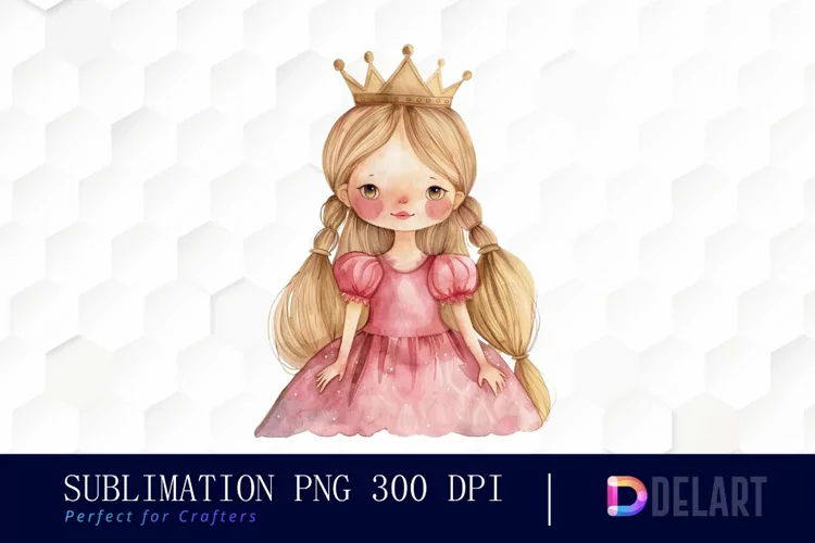 Little Princess Watercolor Clipart