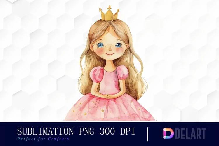 Little Princess Watercolor Clipart