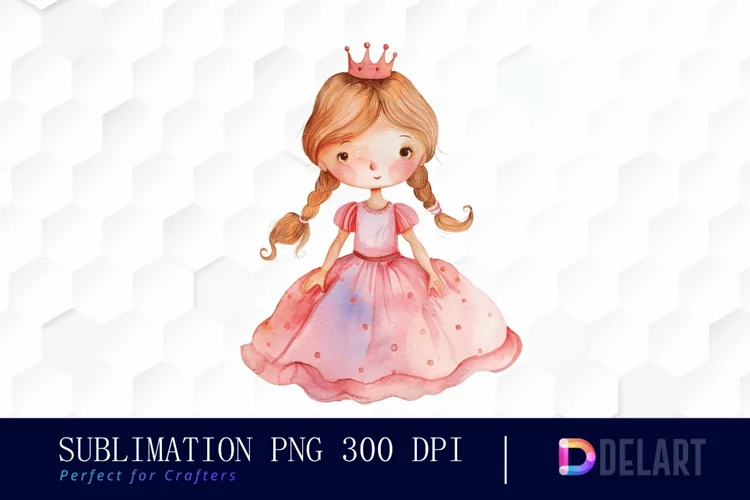 Little Princess Watercolor Clipart