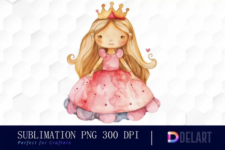 Little Princess Watercolor Clipart