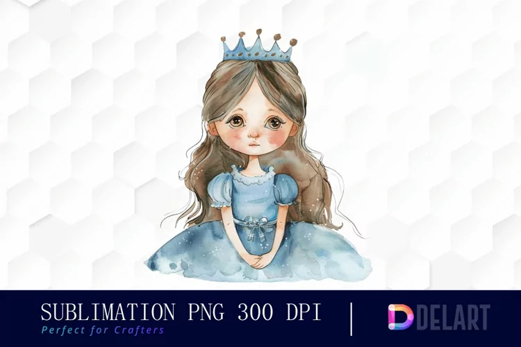Little Princess Watercolor Clipart