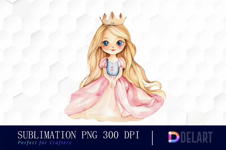 Little Princess Watercolor Clipart