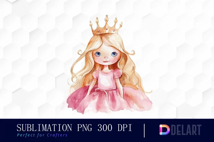 Little Princess Watercolor Clipart