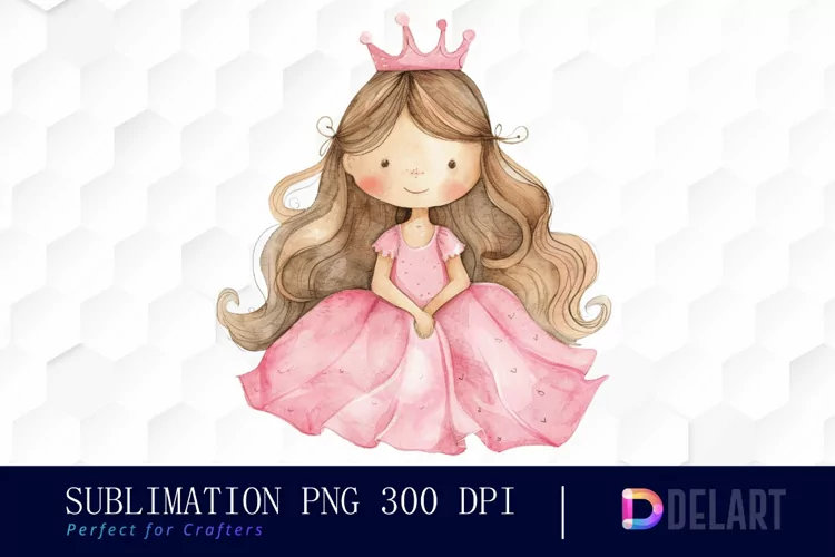 Little Princess Watercolor Clipart