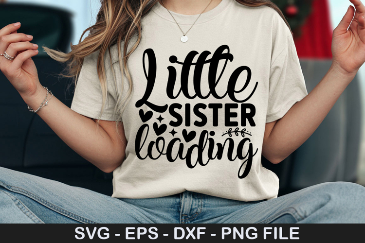 Little sister loading SVG - Pregnancy Design
