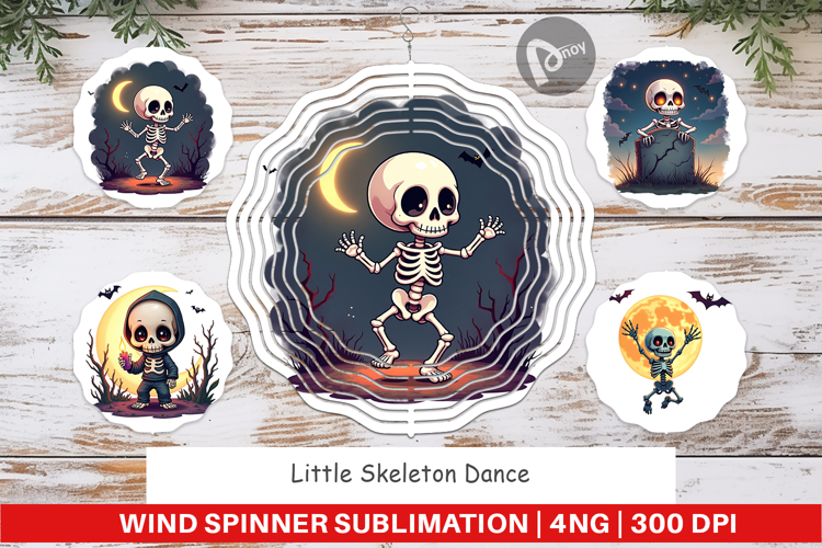 Wind Spinner Halloween Skeleton Dance