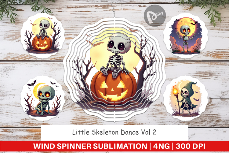 Wind Spinner Halloween Skeleton Dance