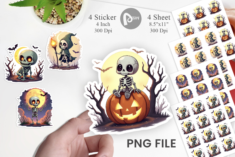 Halloween Skeleton Dance Sticker