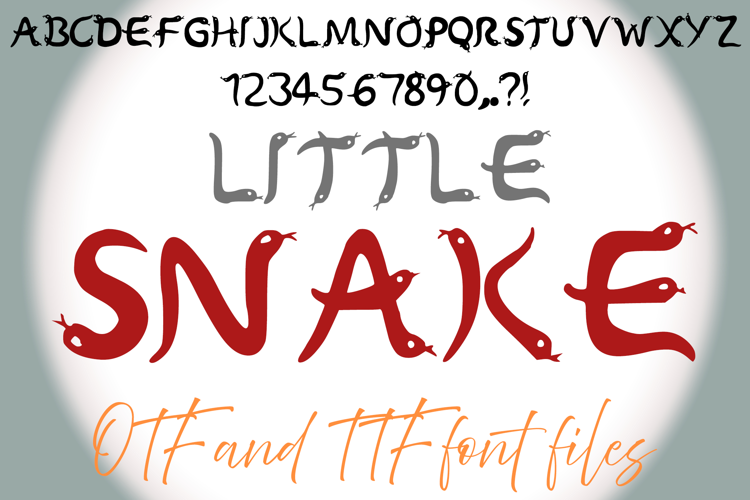 Little Snake Serpent Typeface OTF Lettering ABC Text Font