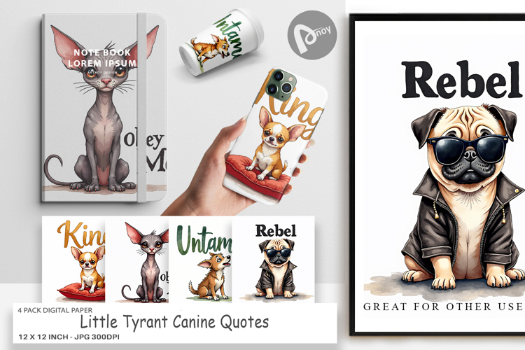 Little Tyrant Canine Digital Paper