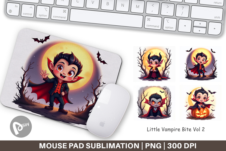 Mouse Pad Halloween Vampire Bite