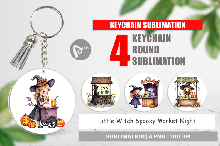 Keychain Witch Market Night