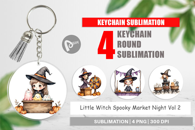Keychain Witch Market Night example image 1