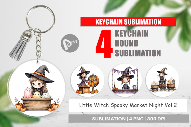 Keychain Witch Market Night