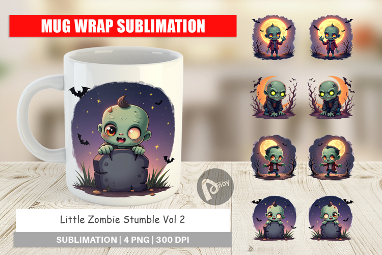 Mug Wrap Halloween Zombie Stumble