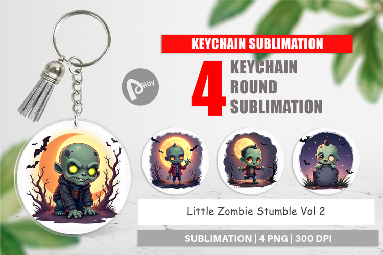 Keychain Halloween Zombie Stumble