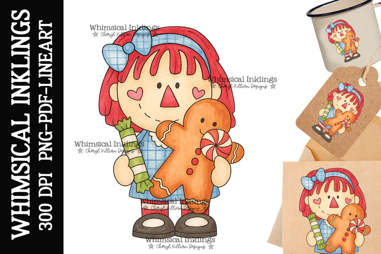 Little Cookie Annie Sublimation Clipart