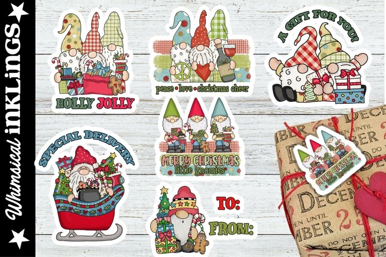 Little Gnomie Printable Gnome Christmas Stickers