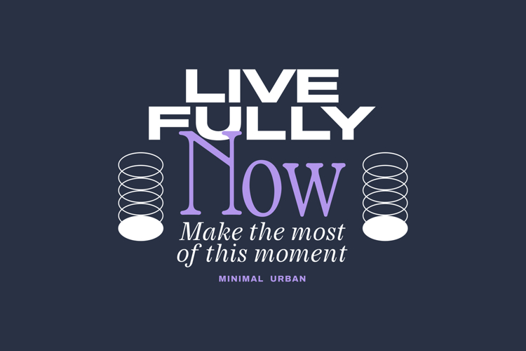 Live Fully Now Urban Typography T-shirt Design example image 1