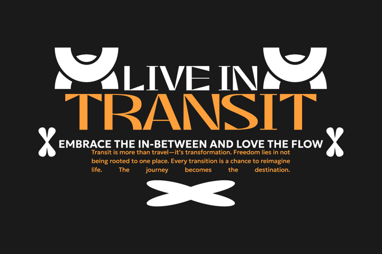 Live in Transit Urban Typography T-shirt Design example image 1