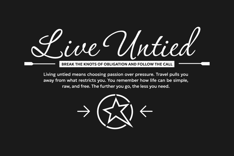 Live Untied Urban Typography T-shirt Design