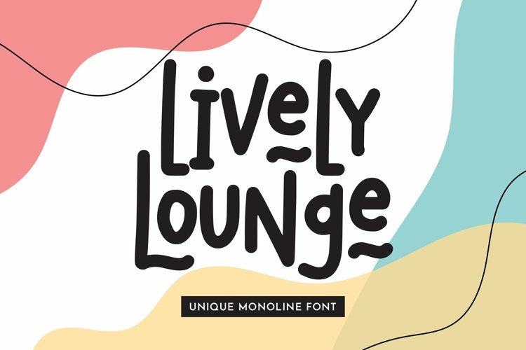 Web Font Lively Lounge - Unique Monoline Font example image 1