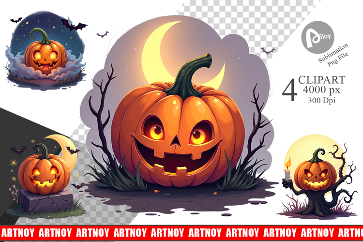 Halloween Pumpkin Gleam Clipart