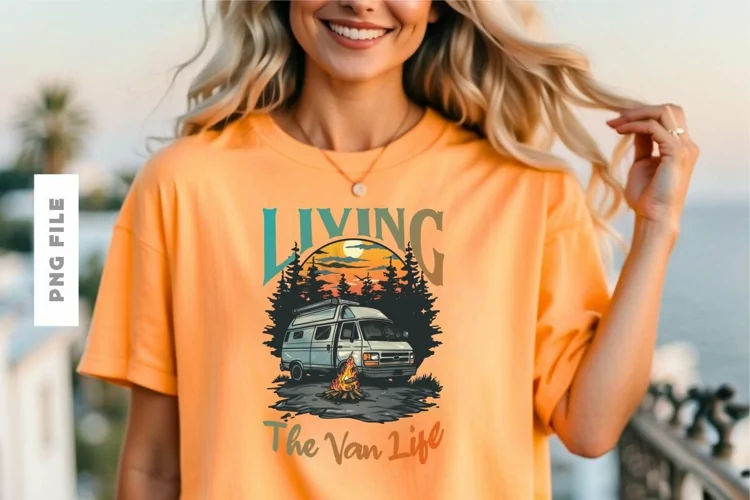 Living The Van Life T shirt Design