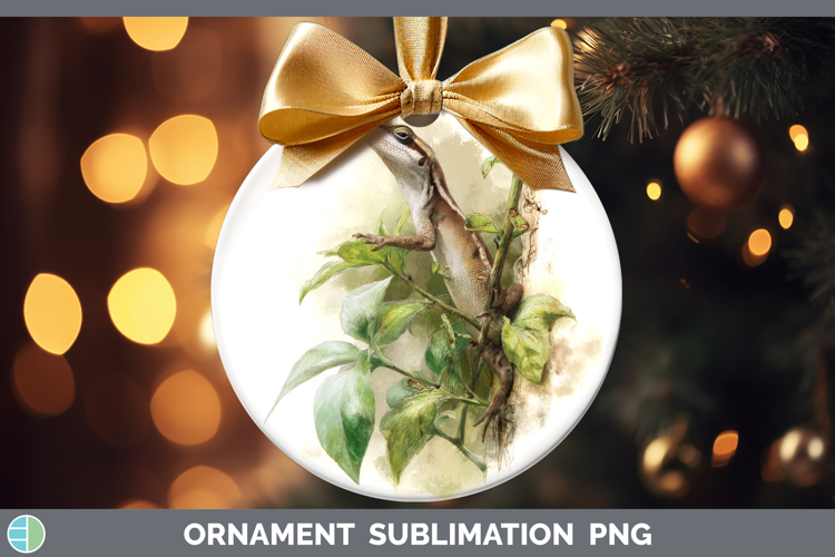 Anole Lizards Ornament Sublimation Design