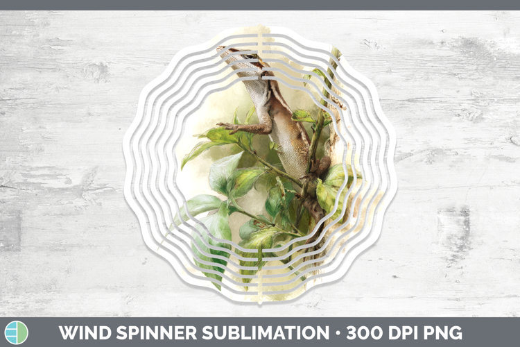 Anole Lizards Wind Spinner Sublimation Design