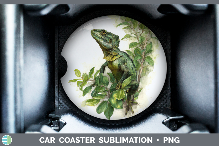Basilisk Lizards Car Coaster Sublimation Design