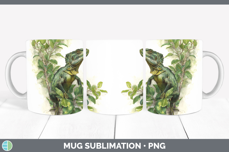 Basilisk Lizards Mug Wrap Sublimation Design
