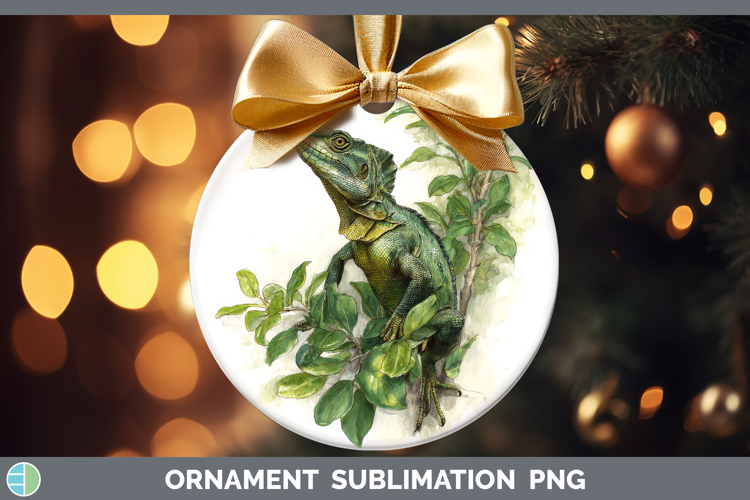 Basilisk Lizards Ornament Sublimation Design