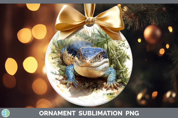Blue Tongue Skink Lizards Ornament Sublimation Design