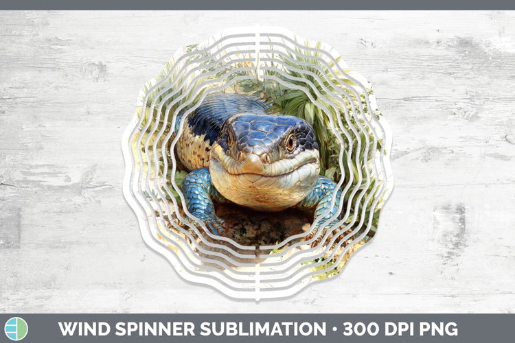 Blue Tongue Skink Lizards Wind Spinner Sublimation Design